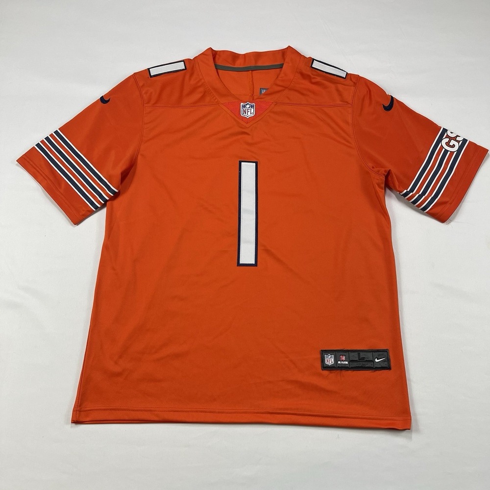 Nike On-Field Chicago Bears NFL Football Jersey Mens Large Orange Stitched
